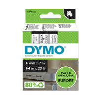 Dymo S0720770 / 43610 6mm tape, black on transparent (original)