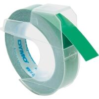 Dymo S0898160 9mm embossing tape, white on green (original)