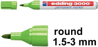 Edding 3000 Light Green Permanent Marker