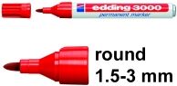 Edding 3000 red permanent marker