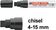 Edding 4090 black chalk marker (4-15 mm chisel)