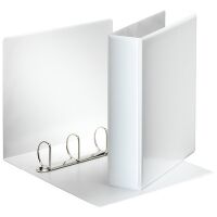 Esselte Essentials Panorama white binder with 4 D-rings (77mm)