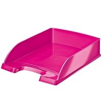 Leitz WOW 5226 metallic pink letter tray (5 pack)