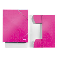 Leitz WOW metallic pink 3-flap cardboard sorter