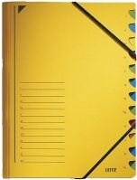 Leitz file with 12 compartments (yellow)