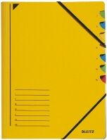 Leitz file with 7 compartments (yellow)