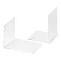 Maul Acrylic bookends transparent 10 x 10 x 8 cm (2 pieces)