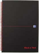 Oxford Black 'n Red A5 spiral lined block 140 cardboard sheet