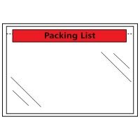 Diversen Packing List plastic wallet, DL, 225mm x 122mm (1000 pieces)