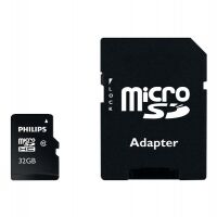 Philips Micro SDHC memory card class 10 including SD adapter - 32GB