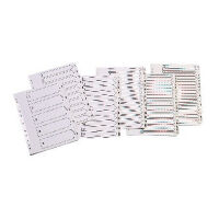 Q-Connect 1-5 index multi-punched reinforced card clear tab A4 White