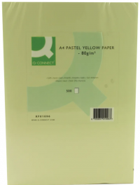 Q-Connect 80g Q-Connect KF01096 yellow paper, A4, (500 sheets)