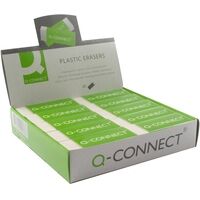 Q-Connect KF00236 white PVC eraser 20-pack
