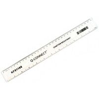 Q-Connect KF01108 30cm shatterproof transparent ruler