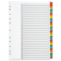 Q-Connect KF01522, A4 multi-punched numbered subject divider
