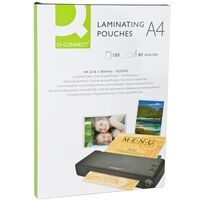 Q-Connect KF04114, A4 glossy laminating pouch, 2x80 micron (100-pack)