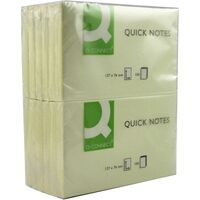 Q-Connect KF10503 quick note repositionable pad 12-pack