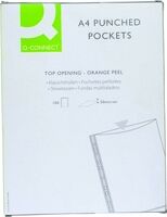 Q-Connect KF24001 A4 multi-punched plastic pocket, top-open, 100 pack