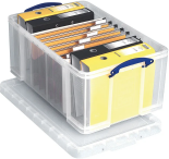 RUP Really useful 64L transparent plastic storage box