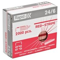 Rapid 24/6 red stripe strong staples 2000 pack