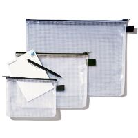 Rexel mesh pouches transparent / black (A6)