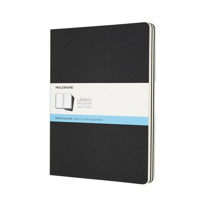 MOLESKINE Zošity 3 ks: bodkované čierne – XL