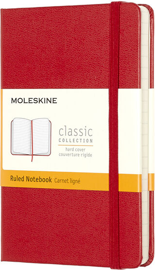 MOLESKINE Zápisník tvrdý linajkovaný červený S (192 strán)