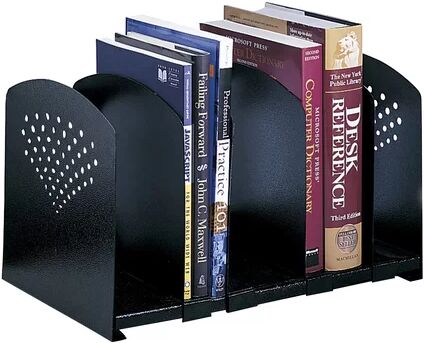 Symple Stuff Adjustable 5 Section Steel Book Rack Symple Stuff  - Size: 14cm H X 7cm W X 1cm D