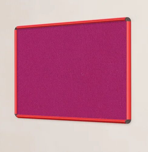 Symple Stuff Wall Mounted Bulletin Board Symple Stuff Size: 120cm H x 240cm W, Frame Finish: Red, Colour: Magenta  - Size: 120cm H x 240cm W