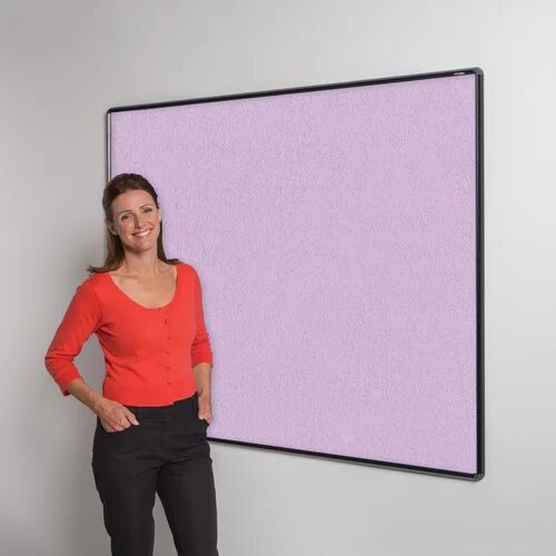 Symple Stuff Wall Mounted Bulletin Board Symple Stuff Size: 60cm H x 90cm W, Frame Finish: Black, Colour: Lilac  - Size: 60cm H x 90cm W