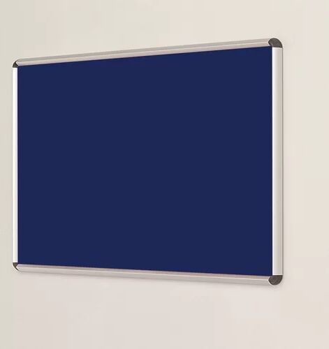 Symple Stuff Wall Mounted Bulletin Board Symple Stuff Size: 60cm H x 45cm W, Frame Finish: Aluminium, Colour: Ink Navy  - Size: