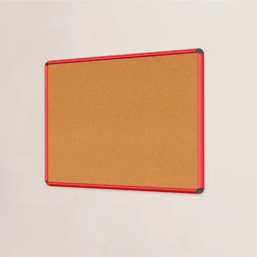 Symple Stuff Wall Mounted Bulletin Board Symple Stuff Size: 120cm H x 240cm W, Frame Finish: Red  - Size: 120cm H x 180cm W