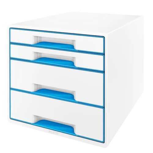 Leitz Wow Cube Paper Organiser Leitz Colour: White/Blue 36.9cm H x 20cm W x 48.2cm D