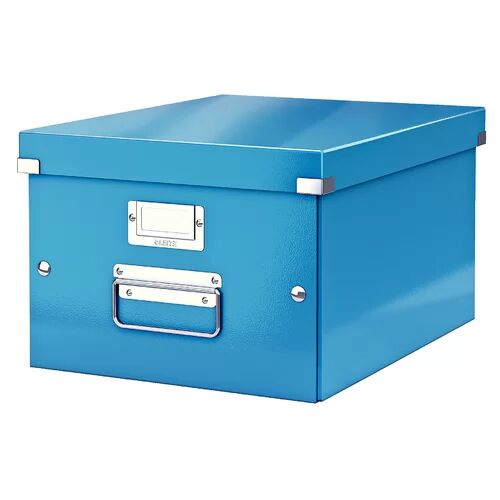 Leitz Wow Click and Store Cardboard Box (Set of 2) Leitz Colour: Blue, Size: 28.1cm H x 20cm W x 37cm D  - Size: 36.9cm H x 20cm W x 48.2cm D