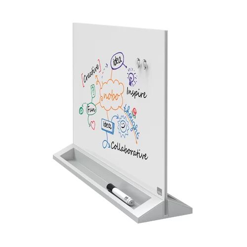Nobo Magnetic Free-Standing Glass Board 43.2cm H x 57.4cm W Nobo  - Size: 30cm H X 30cm W X 2cm D