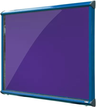 Symple Stuff Exterior Wall Mounted Bulletin Board Symple Stuff Size: 105cm H x 75.2cm W, Frame Finish: Blue, Colour: Purple  - Size: 105cm H x 75.2cm W