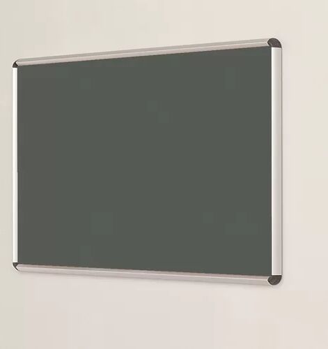 Symple Stuff Wall Mounted Bulletin Board Symple Stuff Size: 120cm H x 240cm W, Frame Finish: Blue, Colour: Gunmetal  - Size: 120cm H x 240cm W