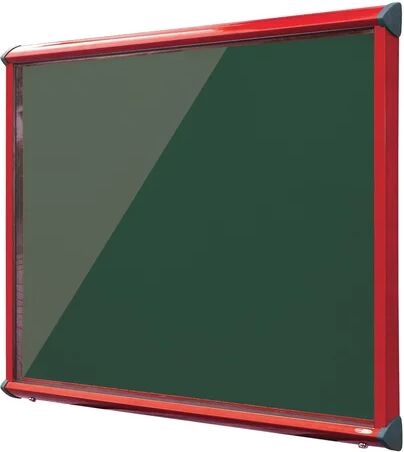 Symple Stuff Exterior Wall Mounted Bulletin Board Symple Stuff Size: 75cm H x 53.7cm W, Frame Finish: Red, Colour: Bottle Green  - Size: 75cm H x 53.7cm W