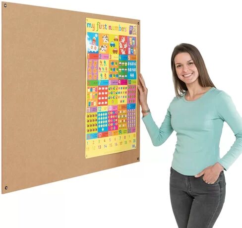 Symple Stuff Wall Mounted Reversible Bulletin Board Symple Stuff Size: 120cm H x 150cm W, Colour: Natural  - Size: 60cm H x 90cm W