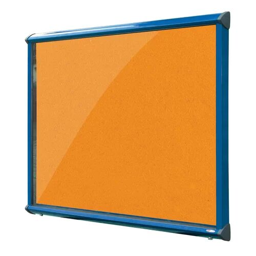 Symple Stuff Exterior Wall Mounted Bulletin Board Symple Stuff Size: 75cm H x 53.7cm W, Frame Finish: Blue, Colour: Orange  - Size: 75cm H x 53.7cm W