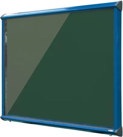 Symple Stuff Exterior Wall Mounted Bulletin Board Symple Stuff Size: 105cm H x 139.7cm W, Frame Finish: Blue, Colour: Cork  - Size: 105cm H x 139.7cm W