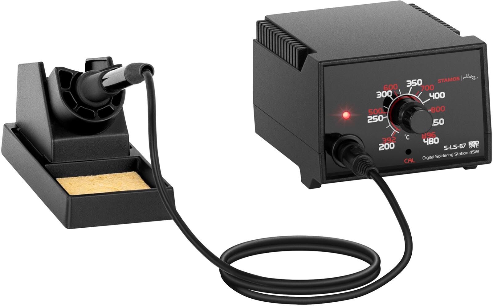 Stamos Soldering Station de soudage - Avec fer à souder et support - 45 W S-LS-67