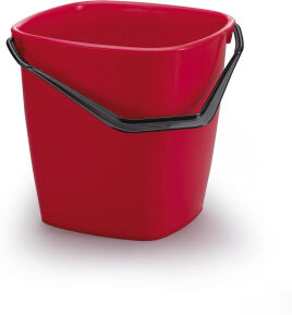 DURABLE · Hunke und Jochheim GmbH & Co. KG DURABLE Bucket, 14 Liter-Eimer, Stabiler Eimer in Rechteckform, mit ergonomischem Handgriff, Farbe: rot