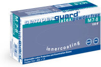 Semperit Technische Produkte GmbH "Semperguard® Einmalhandschuhe, Latex ""Innercoated"", puderfrei, synthetische Innenbeschichtung, weiß, 1 Karton = 10 Packungen = 1000 Stück, Größe: S"