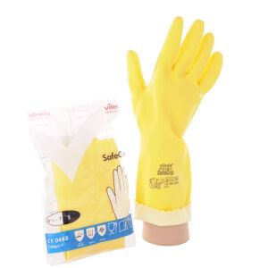 Vileda Professional Safegrip Handschuh - Der Griffige, Latexhandschuh für den optimalen Griff, Größe: S (7)