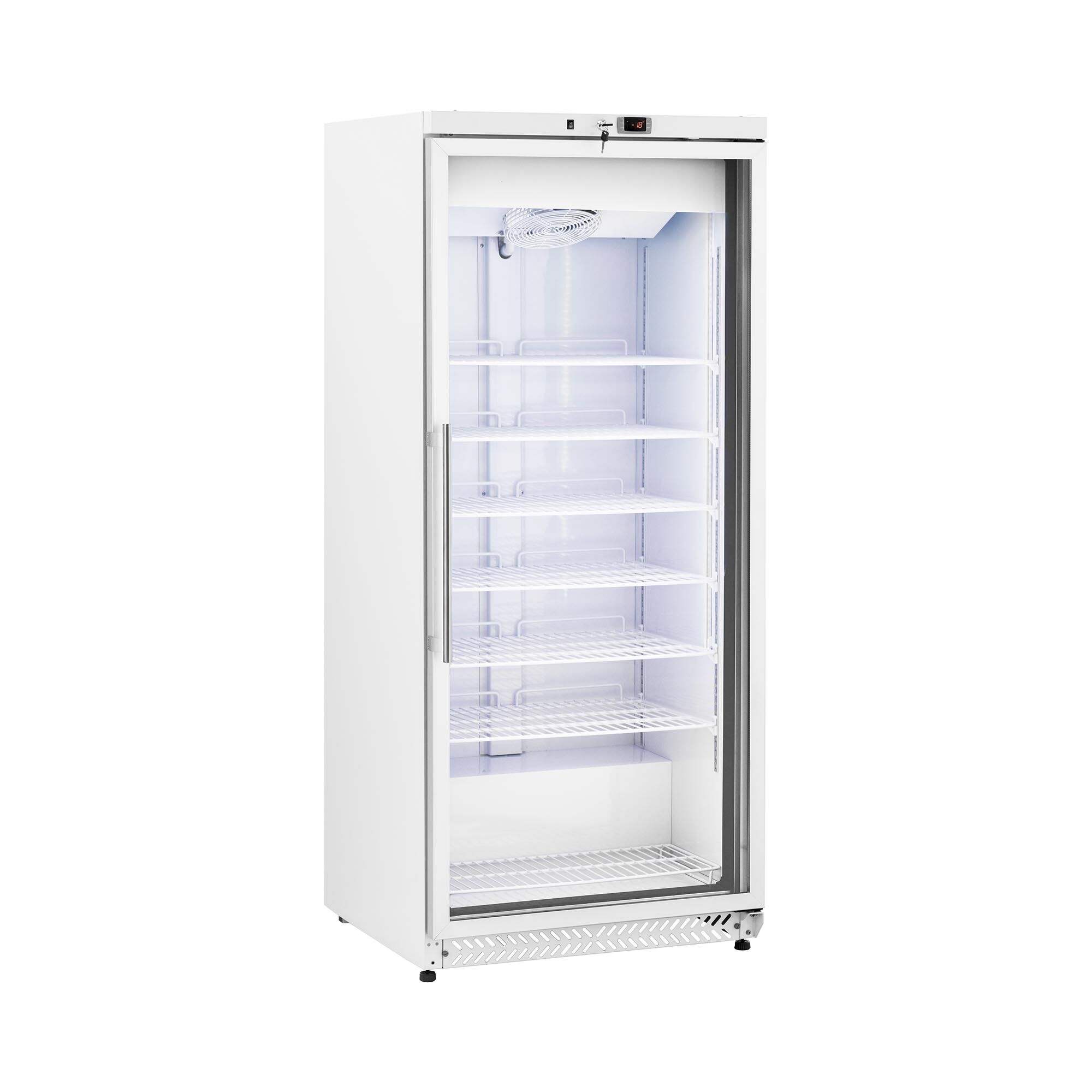 Royal Catering diepvries - 580 L - Royal Catering - glazen deur - Zilver - koelmiddel R290 RCLK-F590GB