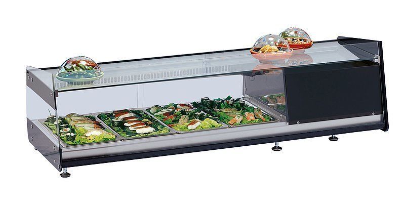 Nordcap Sushi vitrines Nordcap 4x GN 1/3, 109(B) X 31(H) X 39(D), 230V/270W