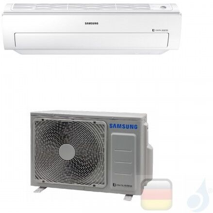 Samsung Gewerbeklimaanlagen Mono Split Wand Wand Hohe Effizienz Einzelphase Gas R-410A 9000 Btu 2.6 kW WiFi Optional A+++ A++