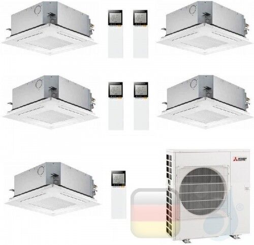 Mitsubishi Electric Mitsubishi Klimaanlagen Penta Split Kassettengerät SLZ-M Weiß 9+9+9+9+12 Btu R-32 A++ A+ MXZ-5F102VF 2.5+2.5+2.5+2.5+3.5 kW