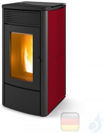 MCZ Pelletöfen serie Alyssa Air 6 M1 6.3 kW keramik Bordeaux 7119017 Maestro-Fernbedienung mit Raumthermostat A+